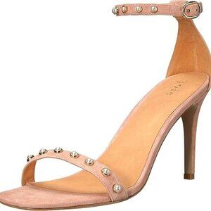 New JOIE Alana Pearl Ankle Strap Suede Stiletto Sandal Beige 8 & 8.5 MSRP $298
